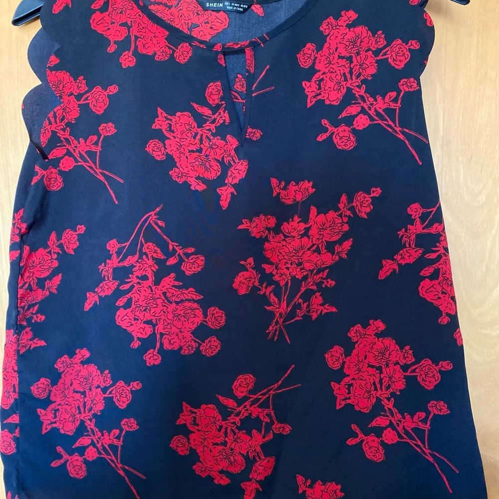 Ladies black and red blouse